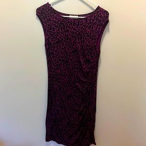 Purple and black leopard print Loft dress